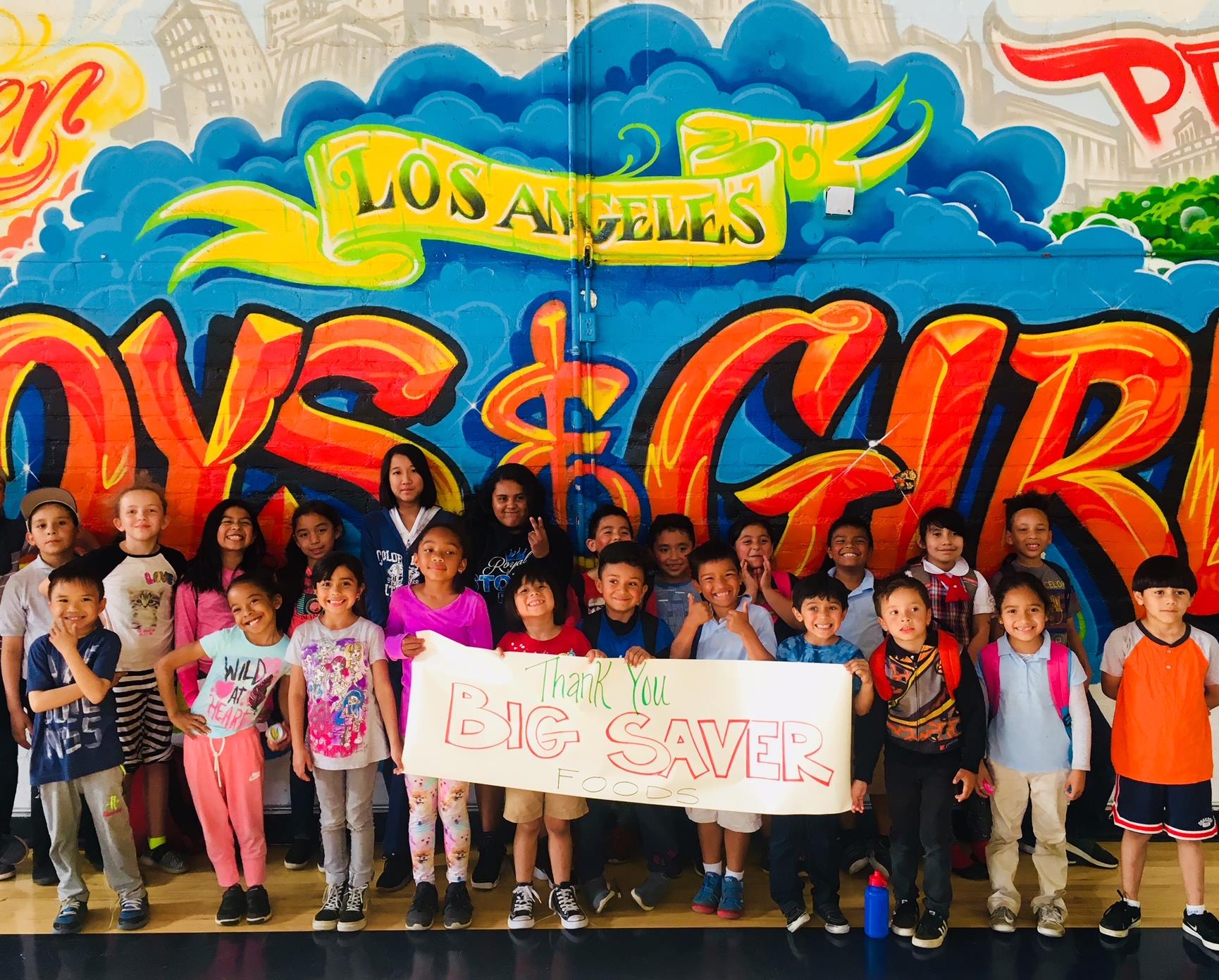 The Los Angeles Boys & Girls Club kids send a Big thank you to Big Saver Foods for being a part of the generous support within our community!