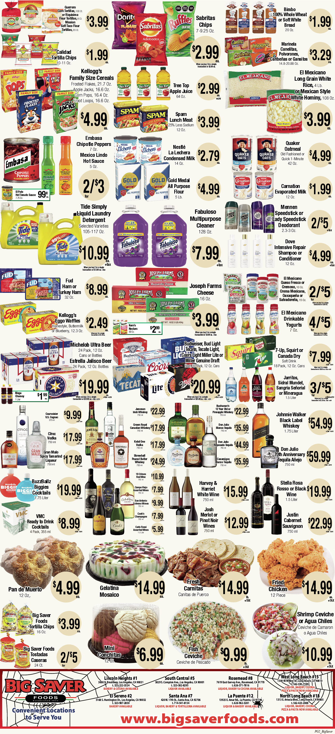 Big Saver Food Weekly AD 2 Page. valid thruogh 10/22/2025 - 10/28/2025