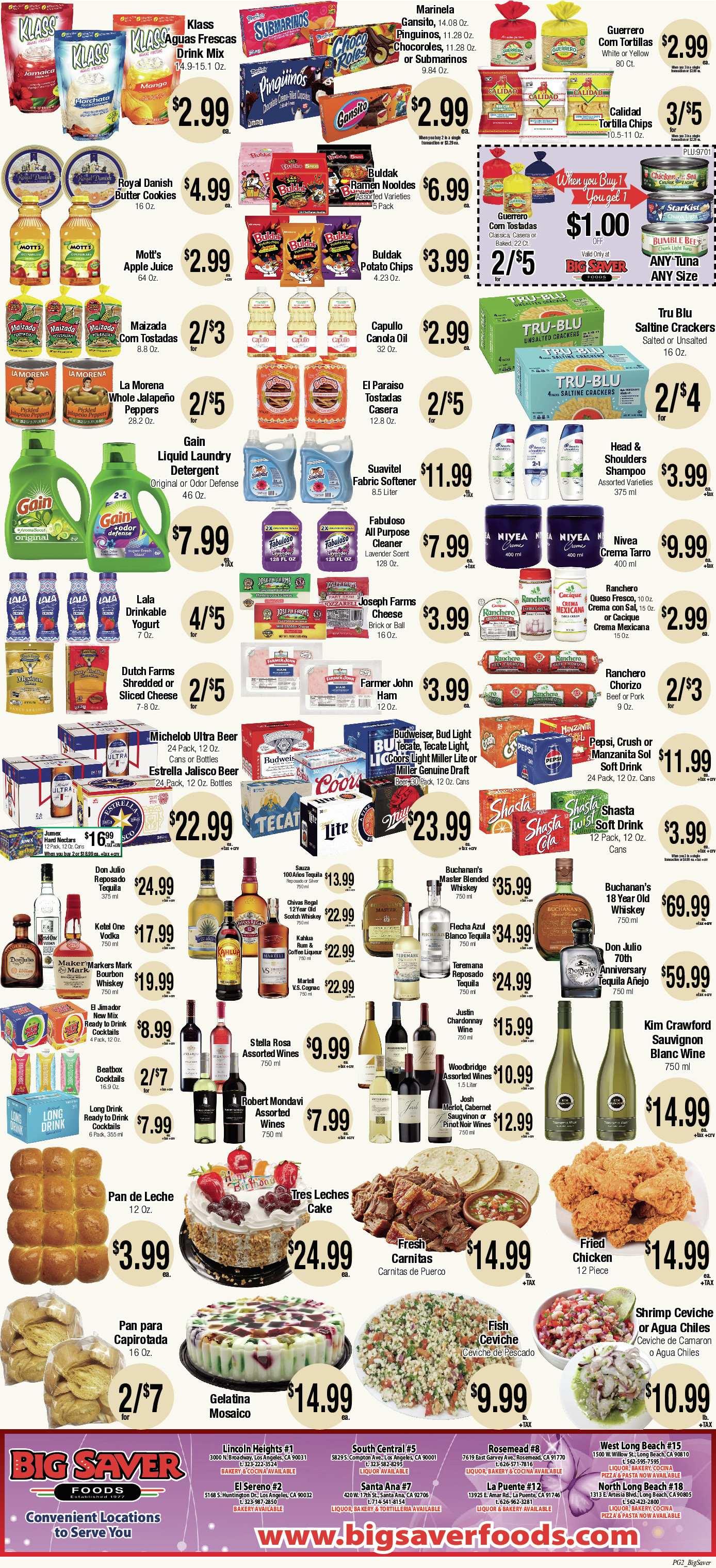 Big Saver Food Weekly AD 2 Page. valid thruogh 03/25/2026 - 03/31/2026