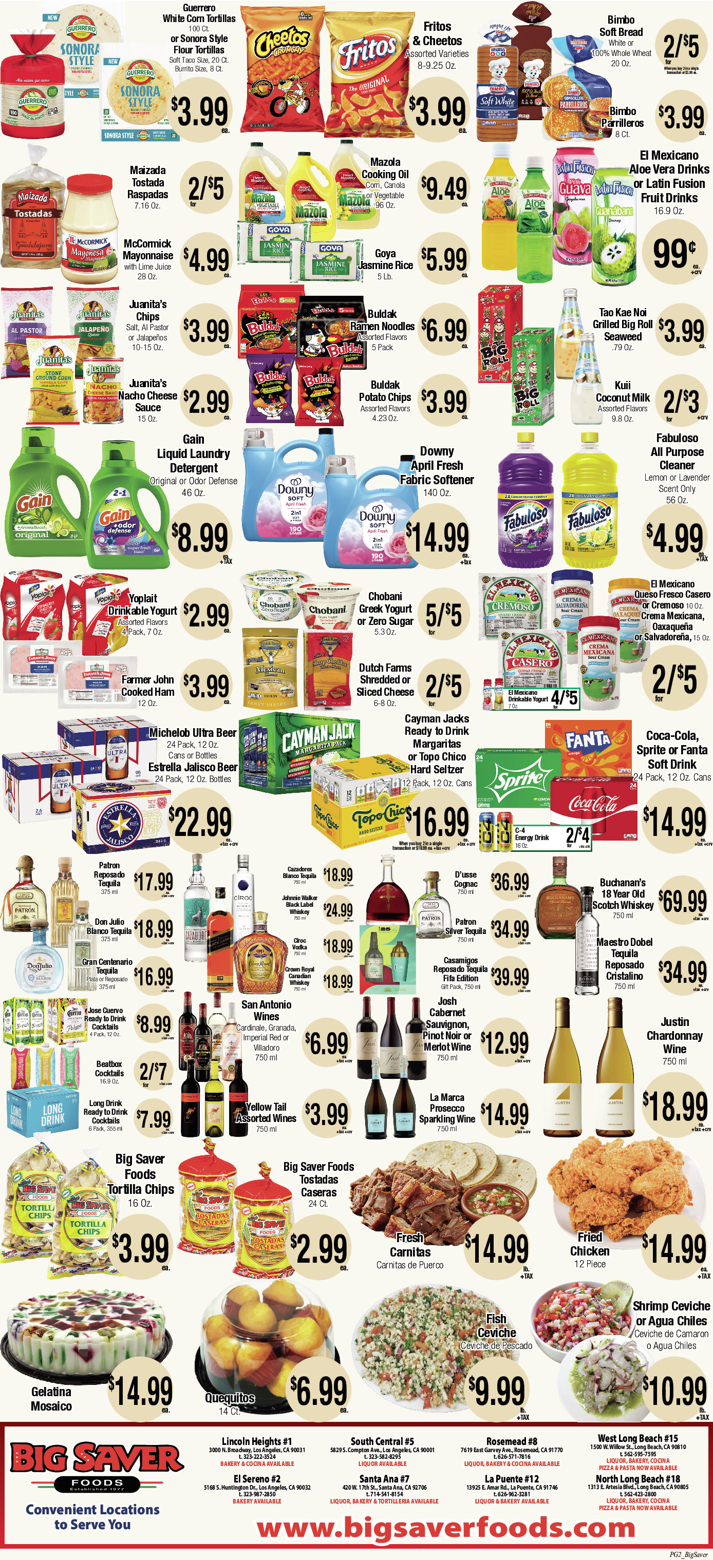 Big Saver Food Weekly AD 2 Page. valid thruogh 04/22/2026 - 04/28/2026