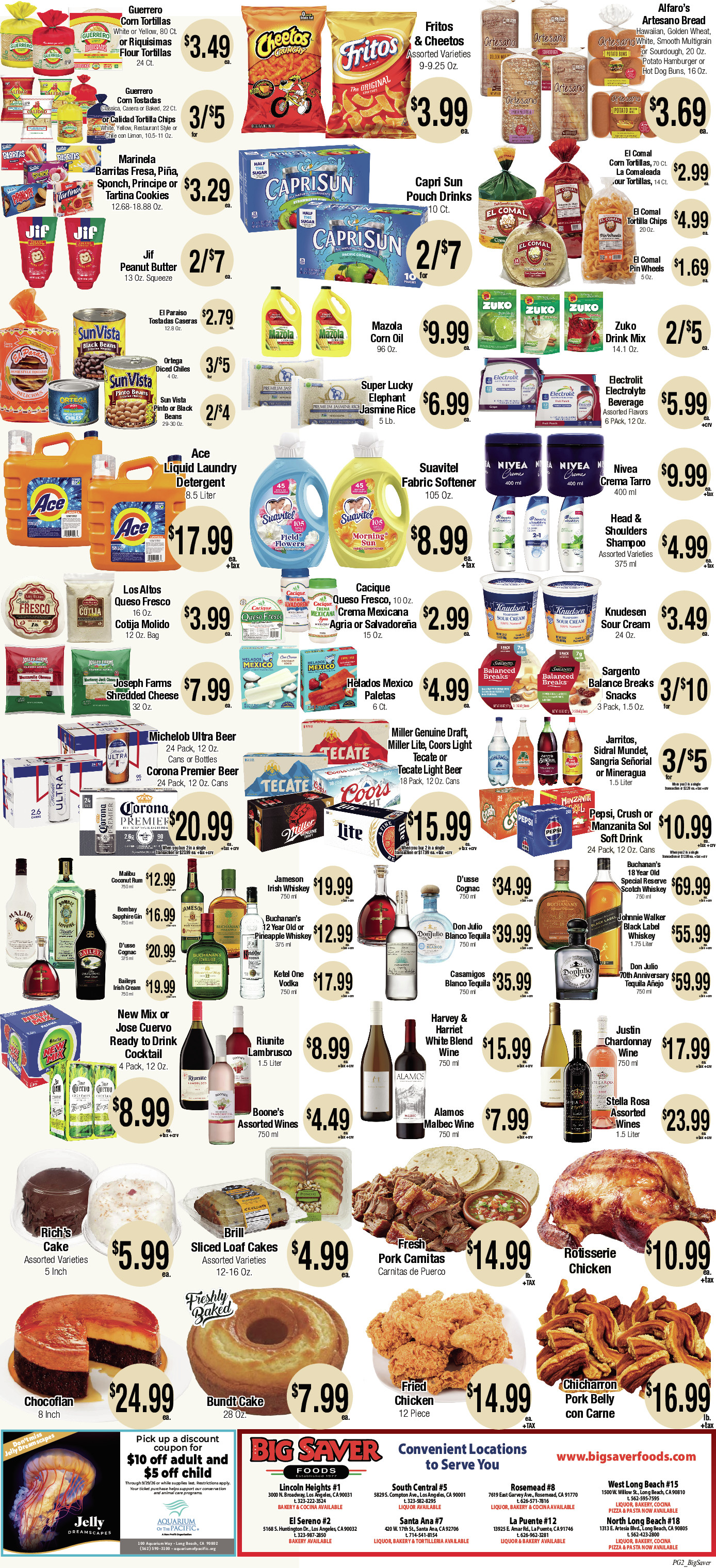 Big Saver Food Weekly AD 2 Page. valid thruogh 08/12/2026 - 08/18/2026