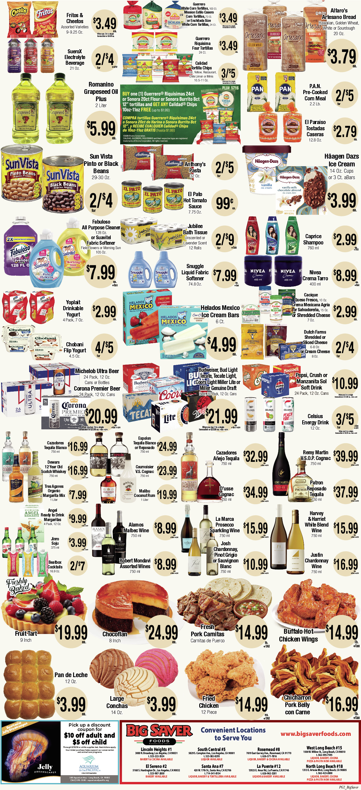 Big Saver Food Weekly AD 2 Page. valid thruogh 09/16/2026 - 09/22/2026